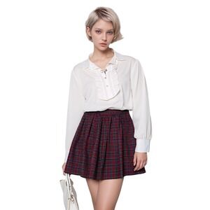 Tommy Hilfiger Plaid Mini Skirt Size S Preppy Schoolgirl Dark Academia Aesthetic